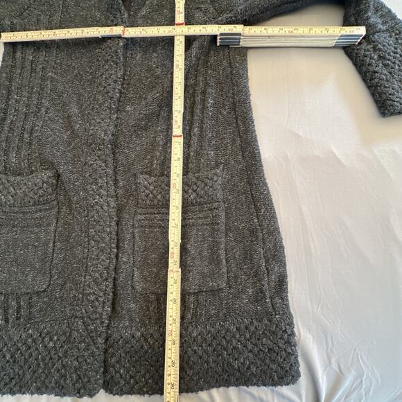 Prana Elsin Cardigan Sweater Womens XS Gray Heavy Duster Cottagecore Boho - Picture 9 of 16